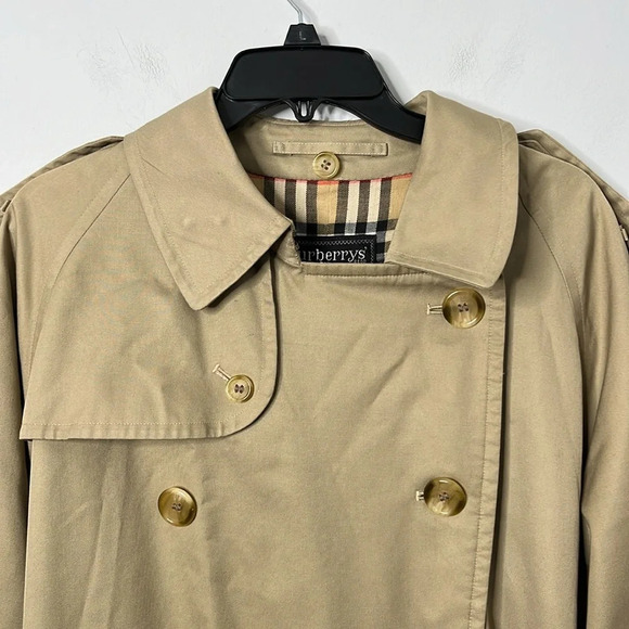Burberry London Harrods Men’s Double Breasted Khaki Trench Coat - Picture 3 of 13